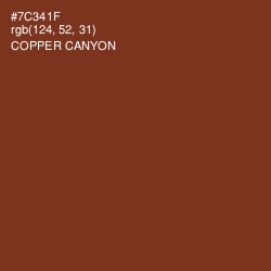 #7C341F - Copper Canyon Color Image